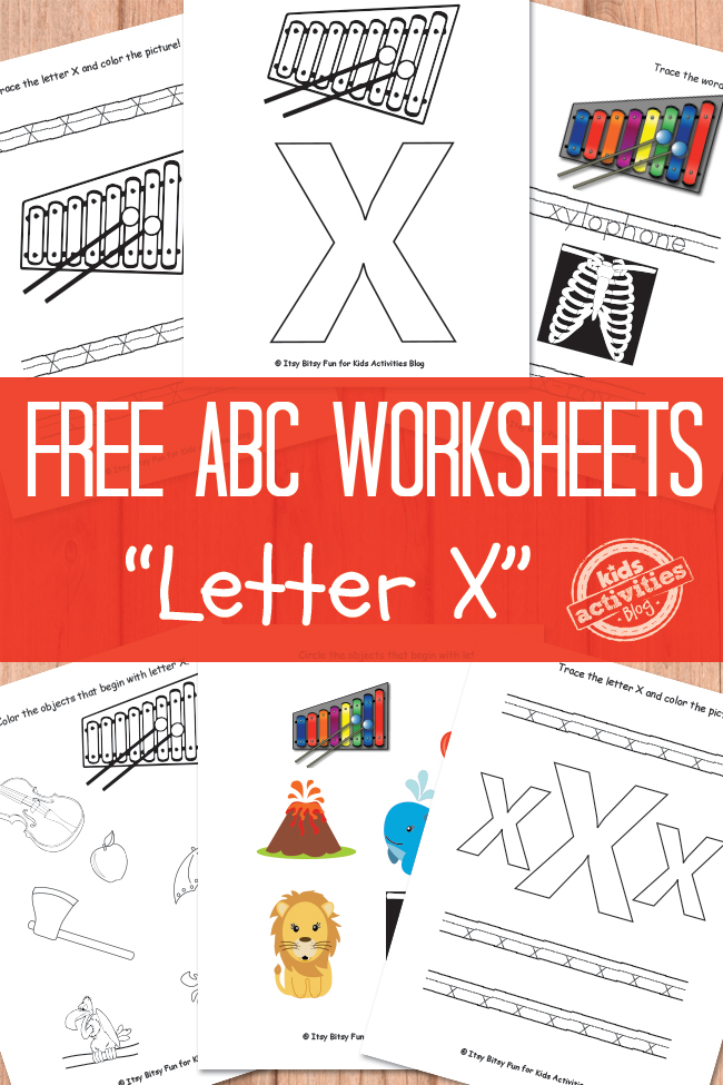 Free letter x worksheets for preschool kindergarten kids activities blog