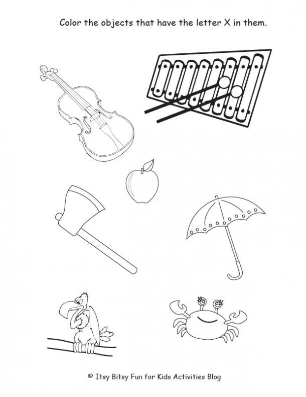 Free letter x worksheets for preschool kindergarten kids activities blog