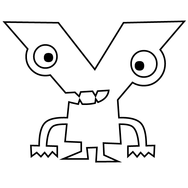 Letter y coloring page â