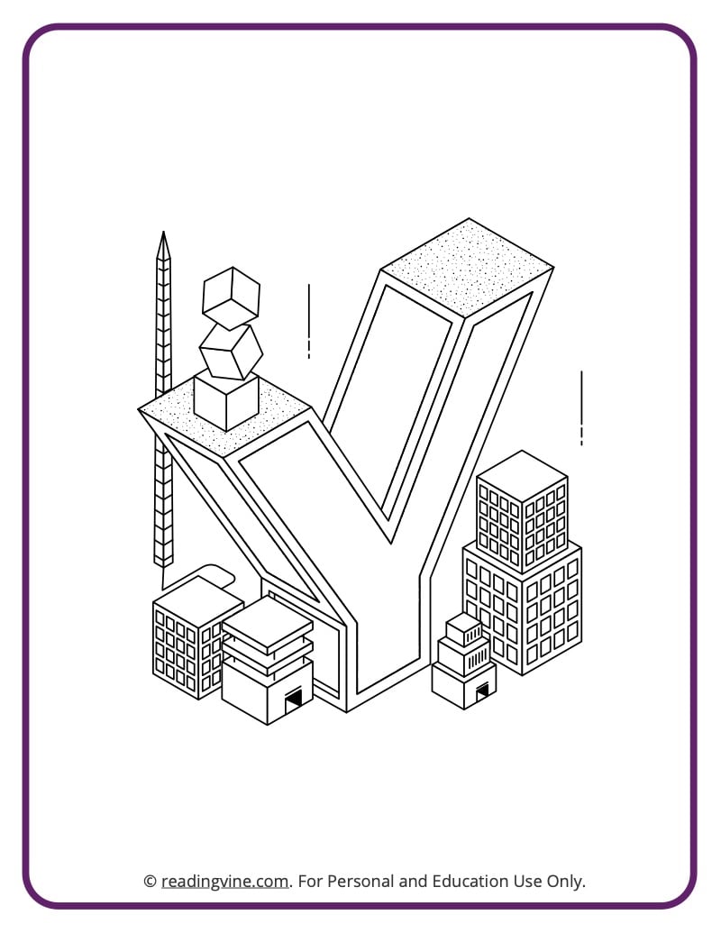 Letter y coloring pages