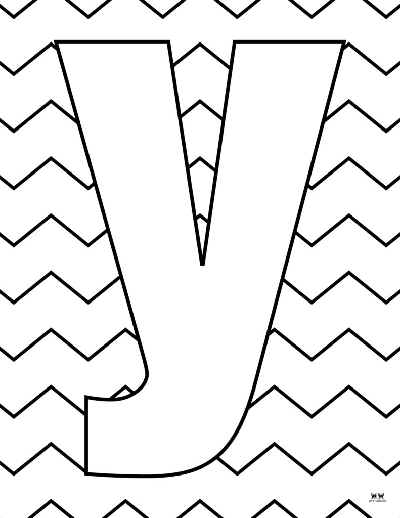 Letter y coloring pages