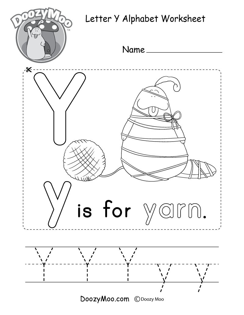 Cute uppercase letter y coloring page free printable