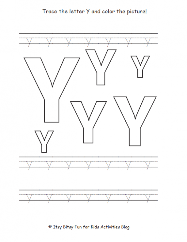 Free letter y worksheets for preschool kindergarten kids activities blog