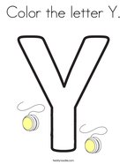 Letter y coloring pages