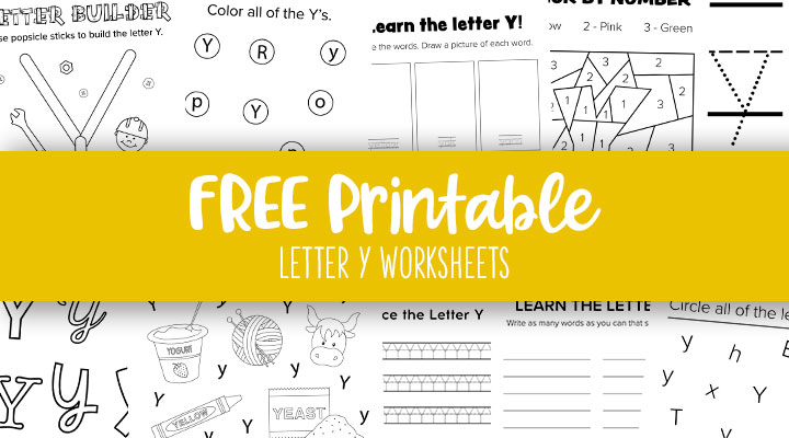 Letter y worksheets