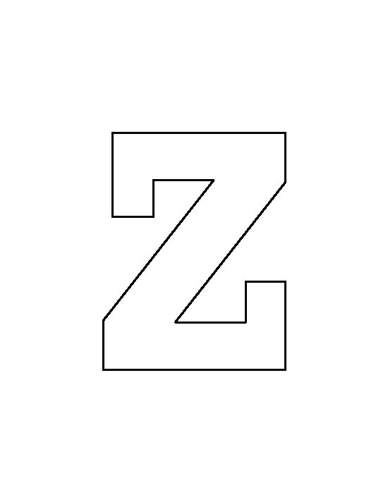 Printable lowercase letter z template letter stencils printables lettering bubble letters lowercase