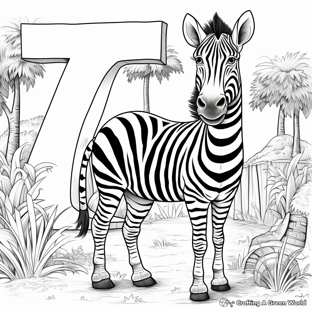 Z is for zoo coloring pages