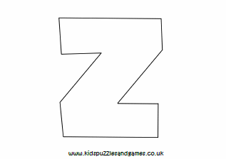 Z outline lowercase louring sheet