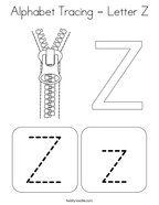 Letter z coloring pages