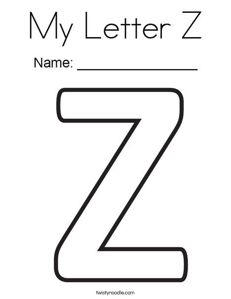 My letter z coloring page letter z letter recognition worksheets lettering