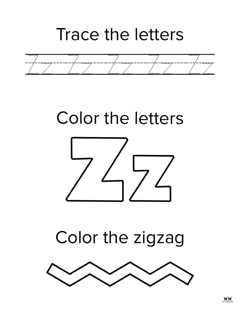 Letter z worksheets