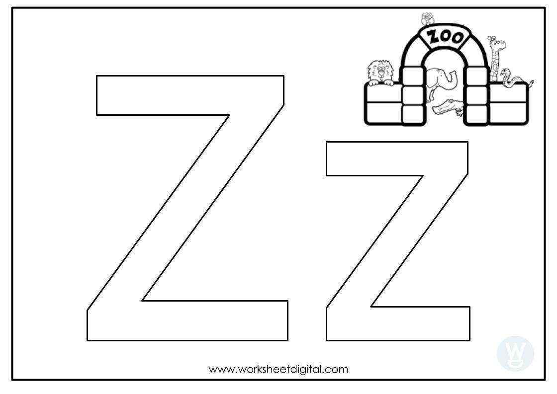 Letter z worksheet