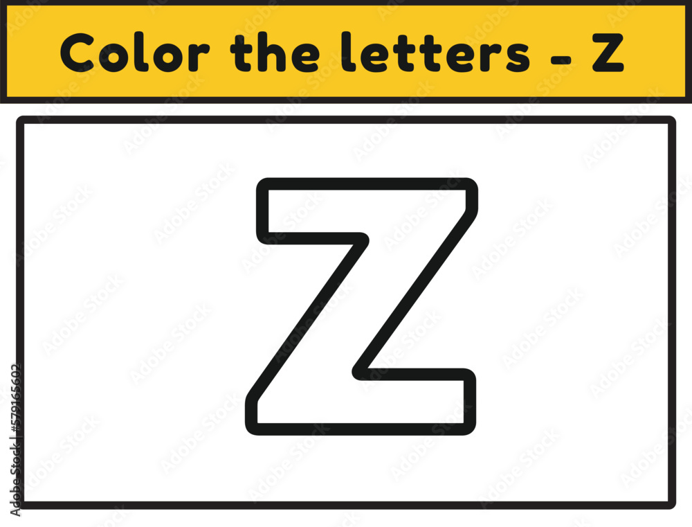 Alphabet letter z tracing worksheet abc activities and exercises for kids fun printable pages educational games for kids vector