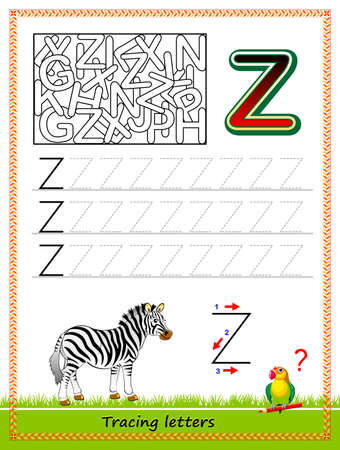 Worksheet for tracing letters find and paint all letters z kids activity sheet educational page for children coloring book developing skills for writing and tracing abc online education ù ùùø øªøµù ùù ù