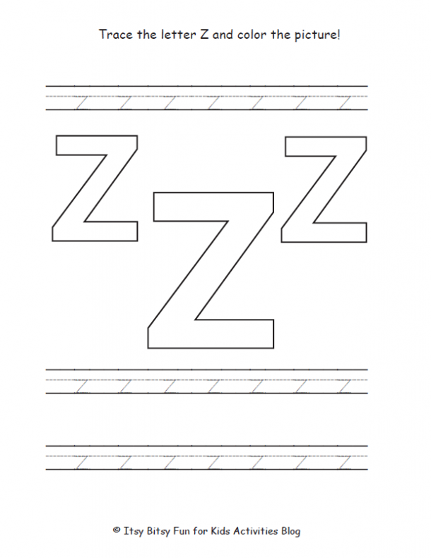 Free letter z worksheets for preschool kindergarten kids activities blog