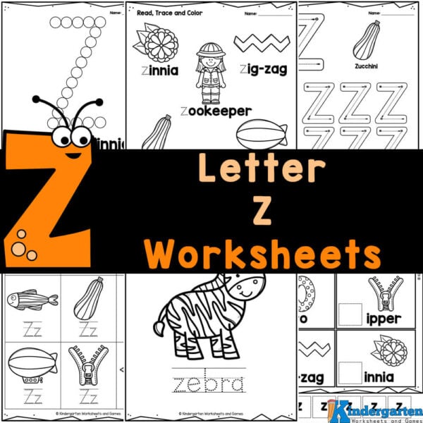 Free printable letter z worksheets for kindergarten