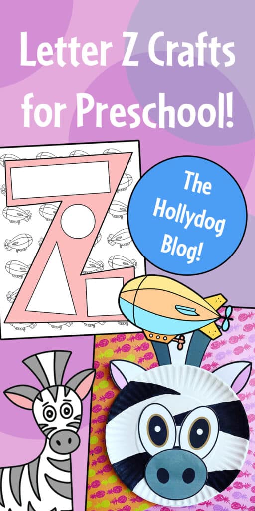 The letter z craft for preschool with free printable cutouts â the hollydog blog