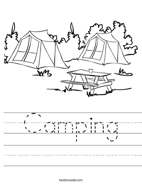 Camping worksheet