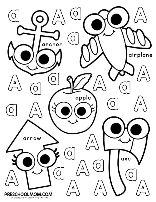 Alphabet coloring pages