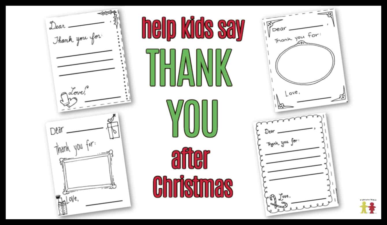 Christmas thank you cards coloring page