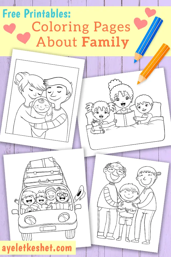 Free coloring pages about family that you can print out for your kids