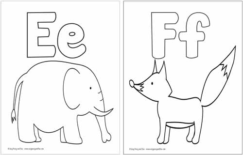 Free printable alphabet coloring pages