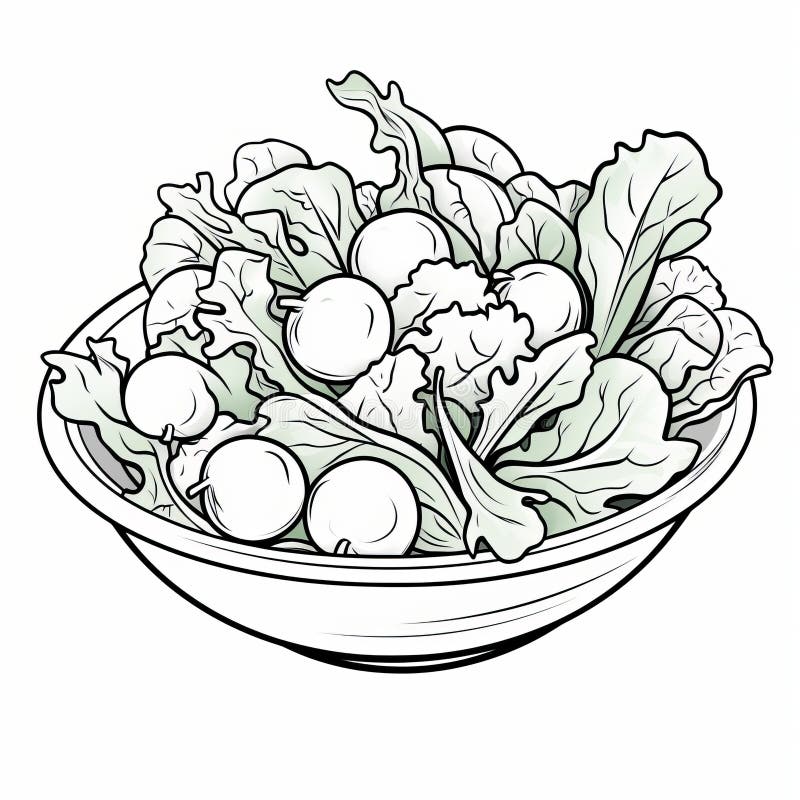 Lettuce coloring page stock illustrations â lettuce coloring page stock illustrations vectors clipart