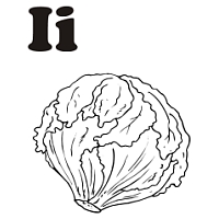 I is for iceberg lettuce coloring pages