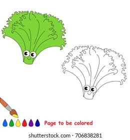 Funny lettuce be colored coloring book stock vector royalty free