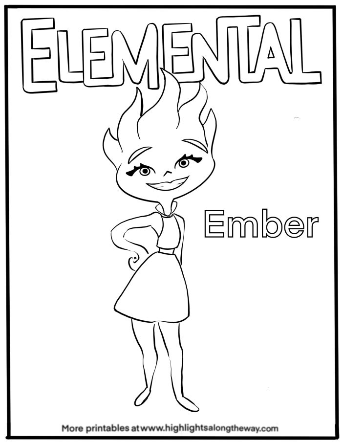 Elemental coloring pages and activity sheets