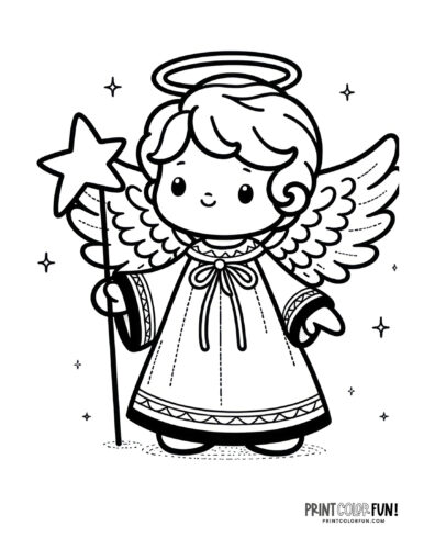 Angel clipart coloring pages plus heavenly crafts activities for your little cherubs at