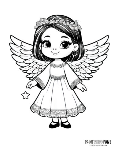 Angel clipart coloring pages plus heavenly crafts activities for your little cherubs at