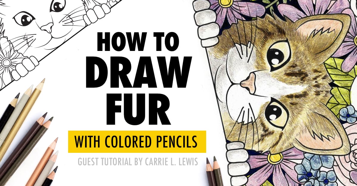 How to draw fur with colored pencils