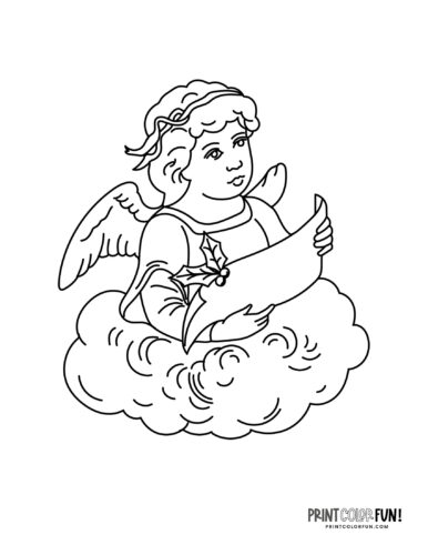 Angel clipart coloring pages plus heavenly crafts activities for your little cherubs at