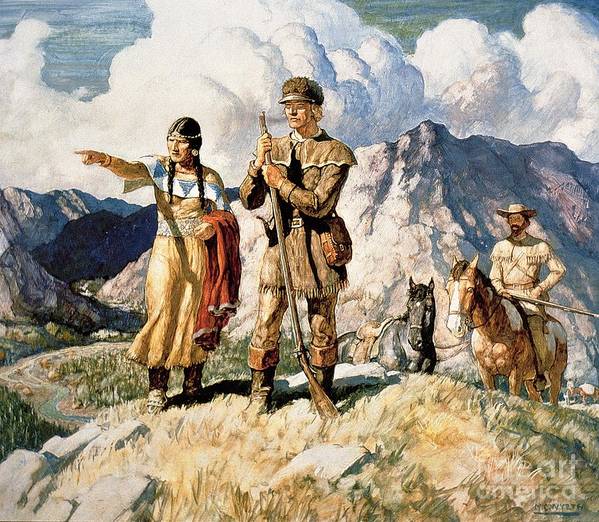 Sacagawea with lewis and clark during their expedition of