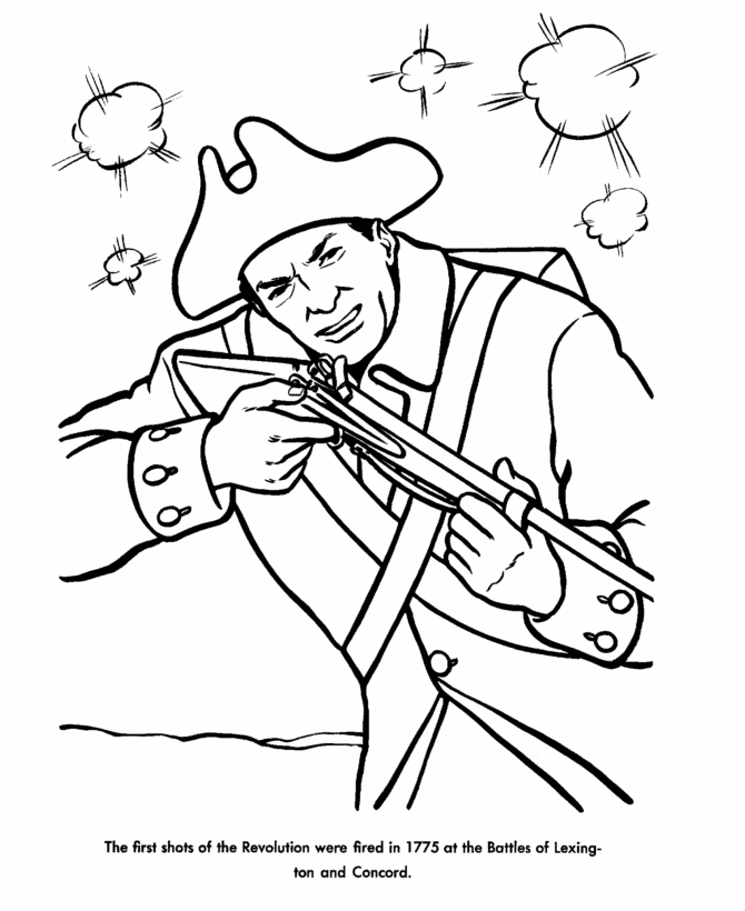 Lexington and concord coloring pages