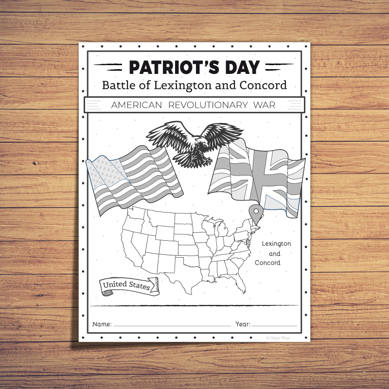 Patriots day battle of lexington and concord activity made by teachers