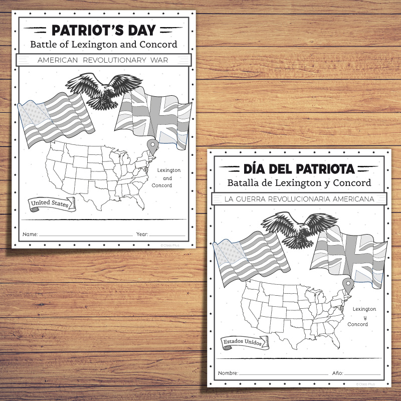 Patriots day battle of lexington and concord bundle made by teachers