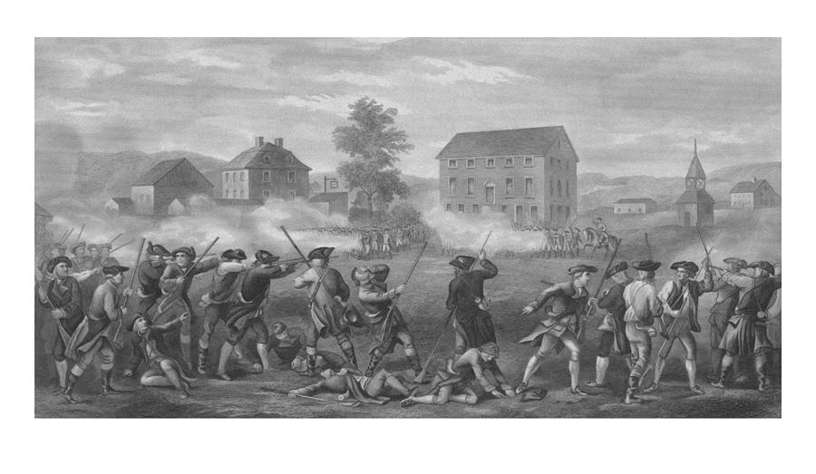 The battle of lexington drawing by war is hell store