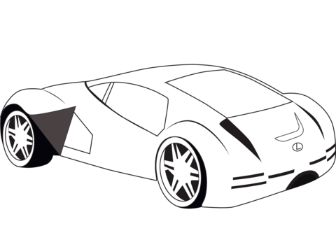 Lexus coloring page free printable coloring pages