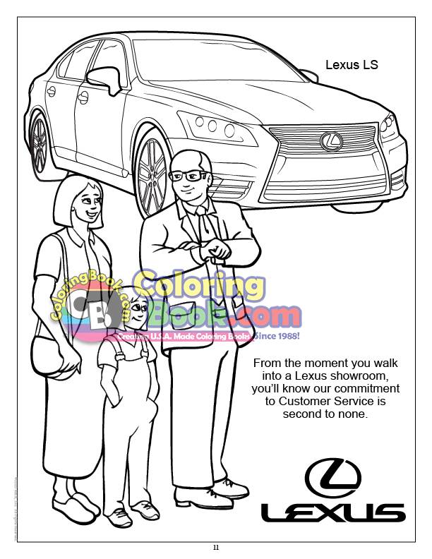 Lexus imprintable coloring and activity book