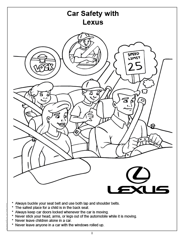 Lexus imprint coloring book