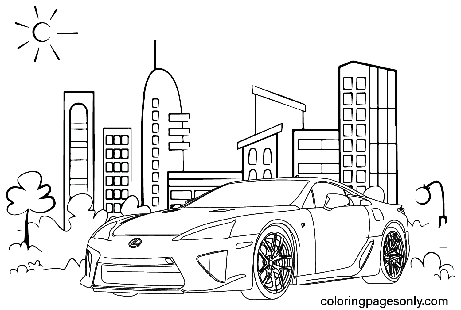 Lexus coloring page png
