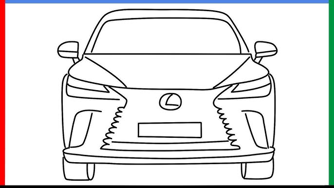 How to draw lexus rz step by step for beginners