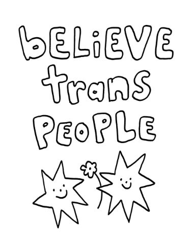 Queer trans coloring book