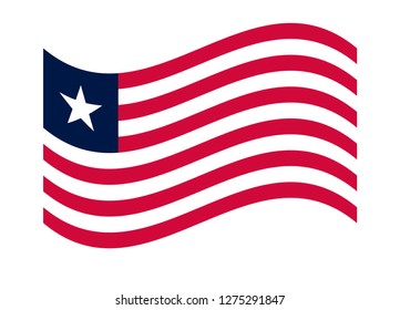 Liberia flag vector stock vector royalty free