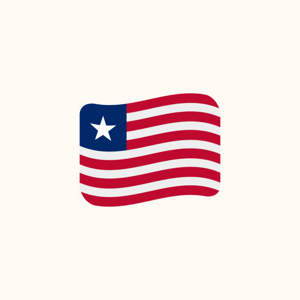 Liberia flag cartoon stock photos pictures royalty