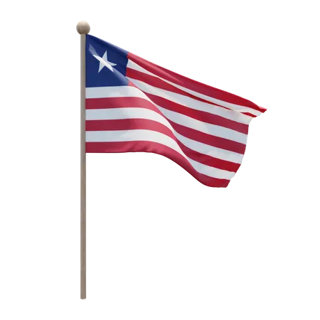 D liberia flagpole illustrations