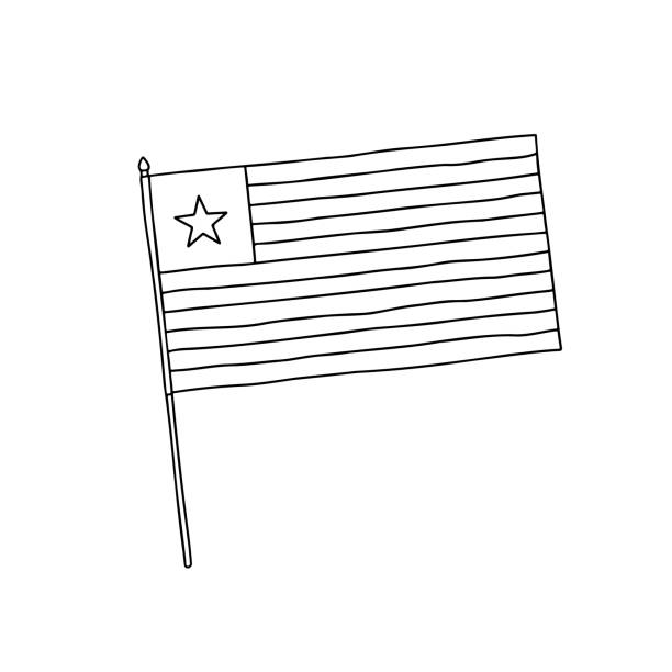 Liberia flag drawings stock photos pictures royalty