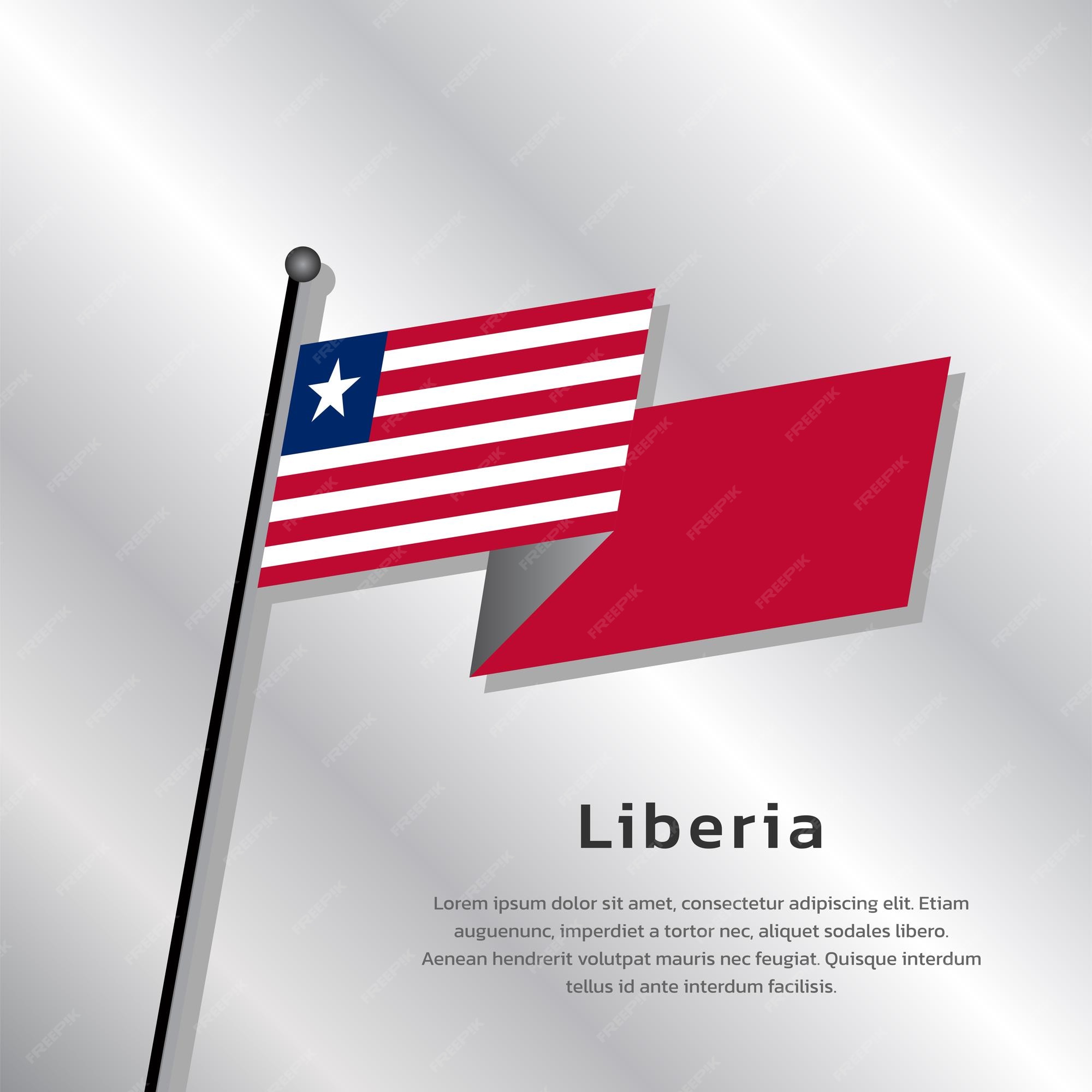 Premium vector illustration of liberia flag template